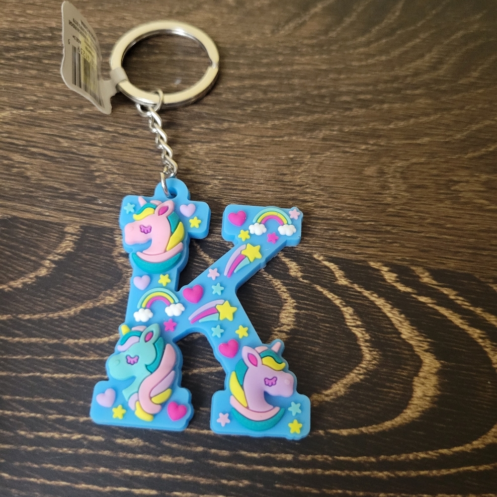 FREE With Another Purchase S Unicorn Initial Keychains  PICK ONE NEW - Picture 13 of 13